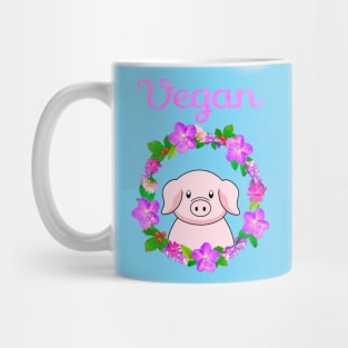 Vegan, cute pig design Mug